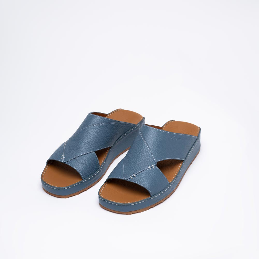 C-0219-Sky Blue Arabic Male Sandals