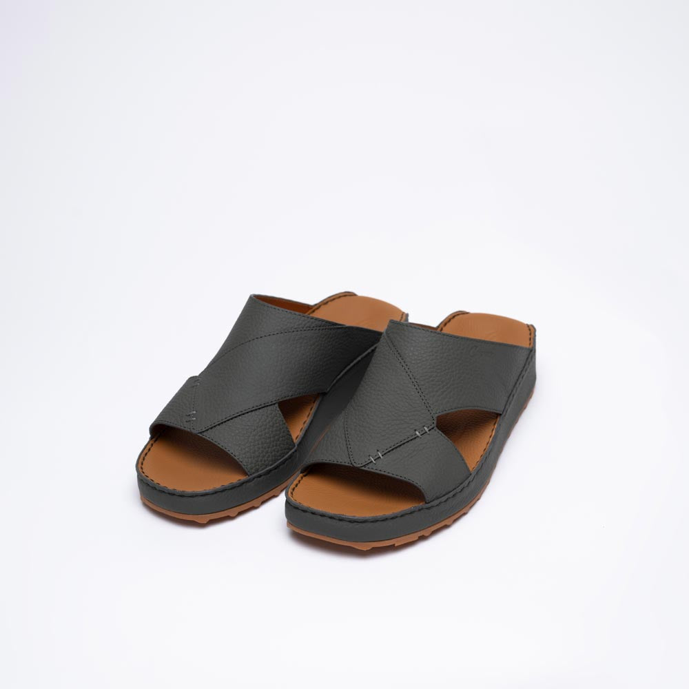C-0219-Grey Arabic Male Sandals