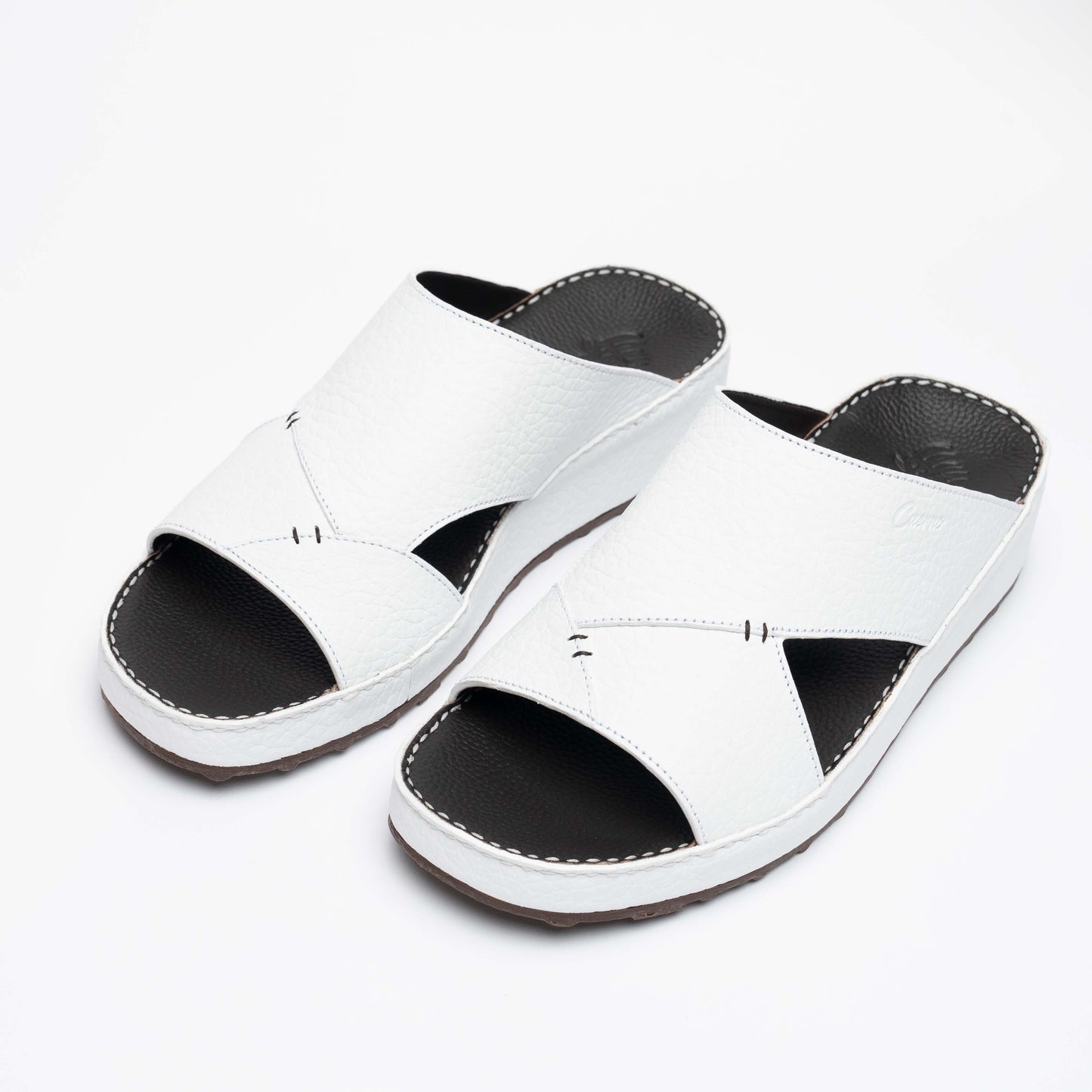 C-0221-White Arabic Male Sandals