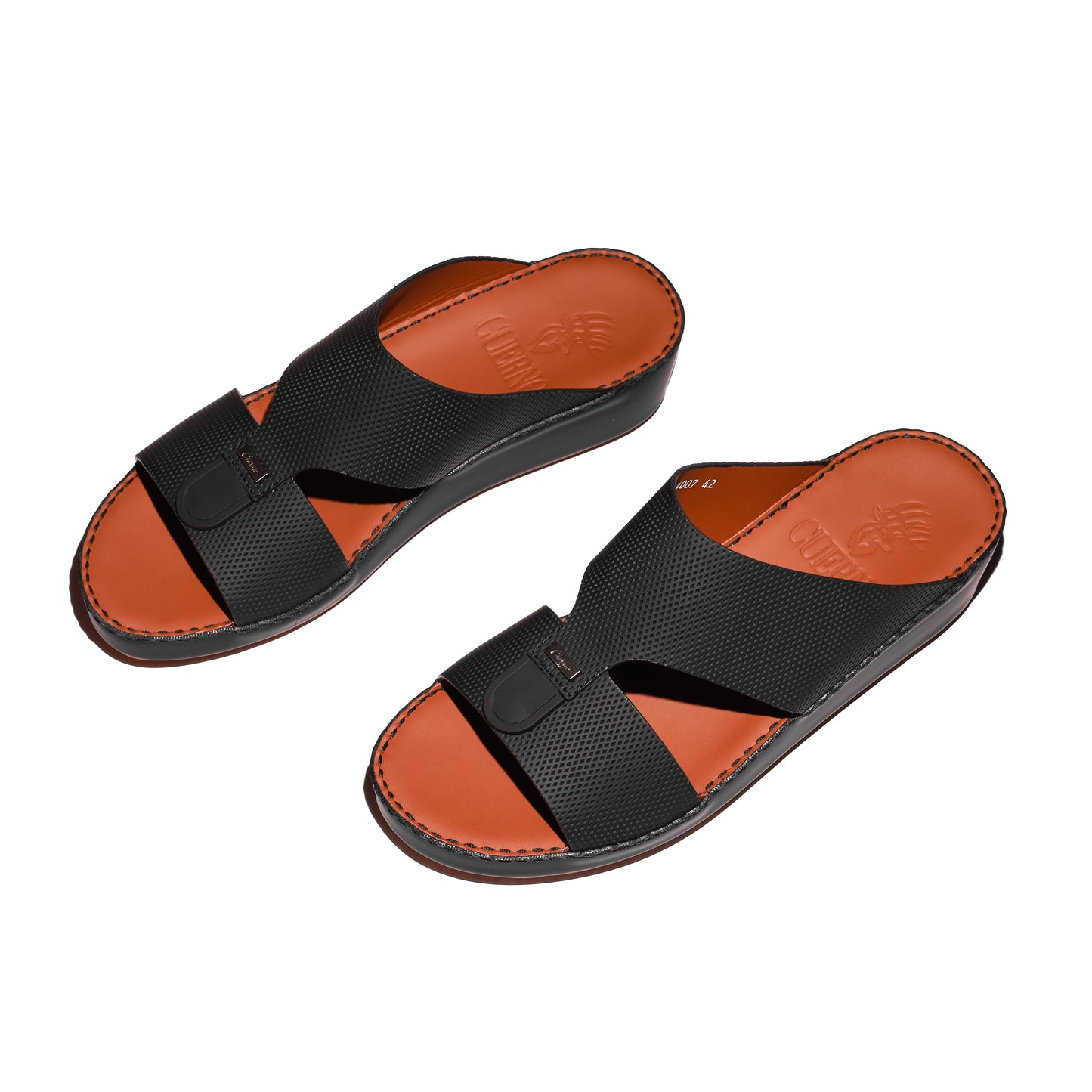 04007-Black Arabic Male Sandals New Arrivals