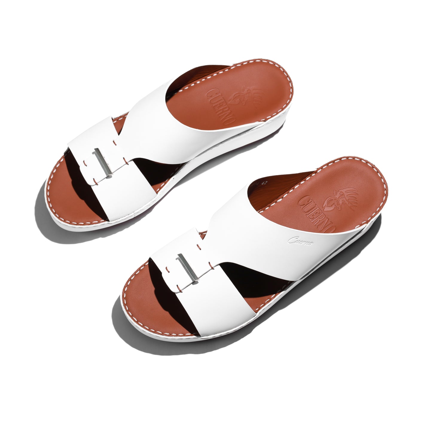 04014-White Arabic Male Sandals New Arrivals