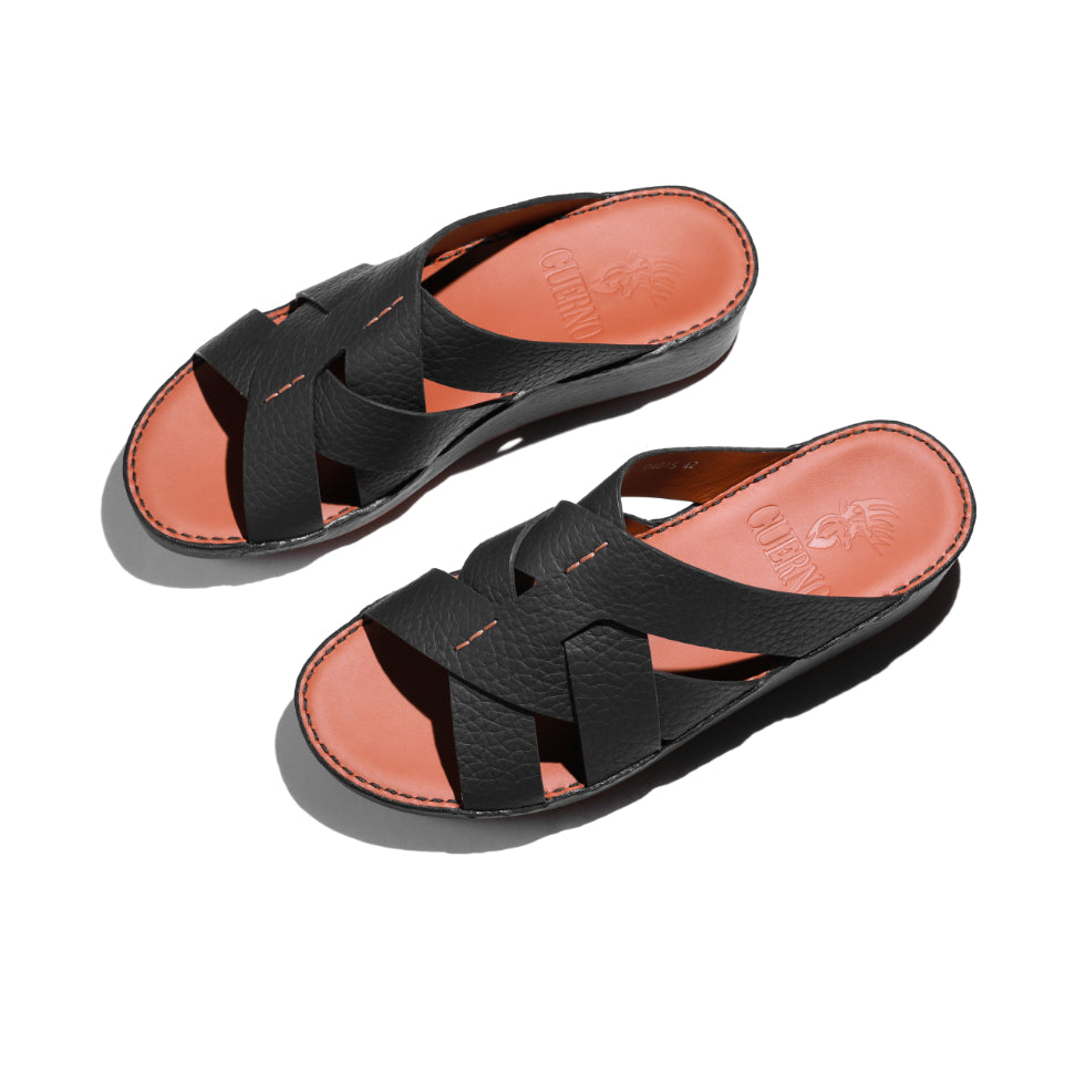 04015-Black Arabic Male Sandals New Arrivals
