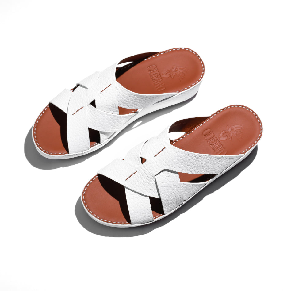 04015-White Arabic Male Sandals New Arrivals