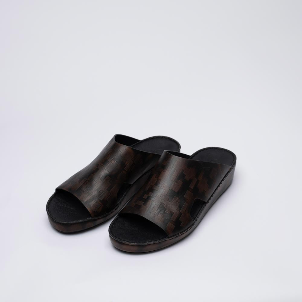 205-Maroon Arabic Male Sandals