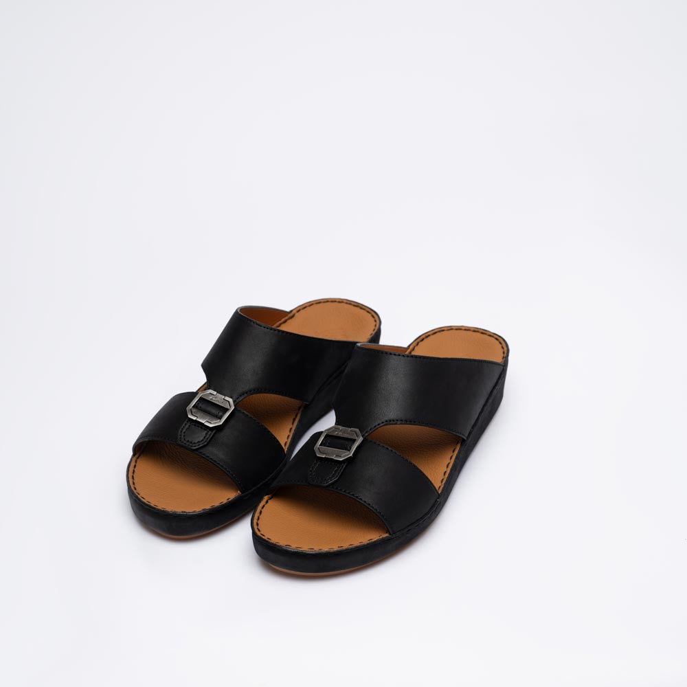 CSI-220-Black Arabic Male Sandals