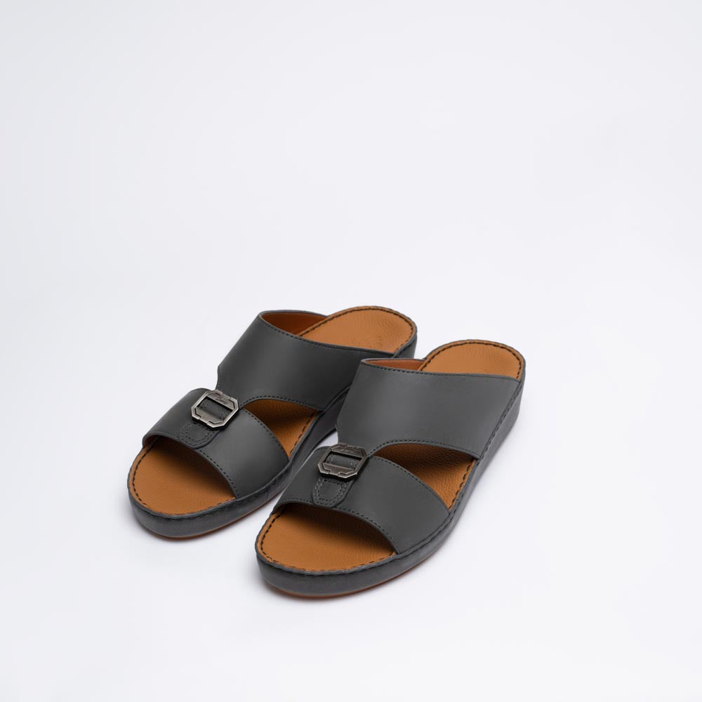 CSI-220-Dark Grey Arabic Male Sandals