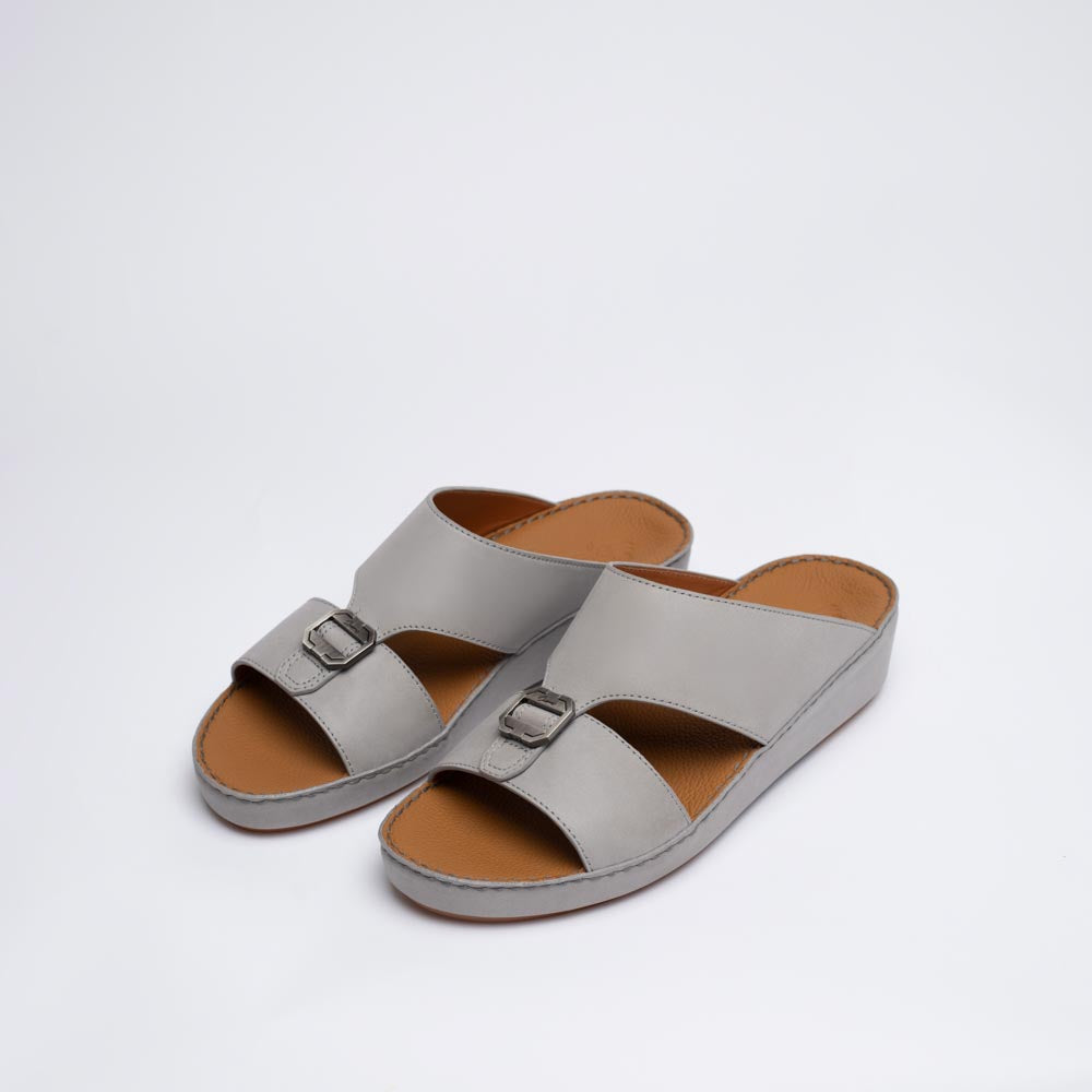 CSI-220-Light Grey Arabic Male Sandals