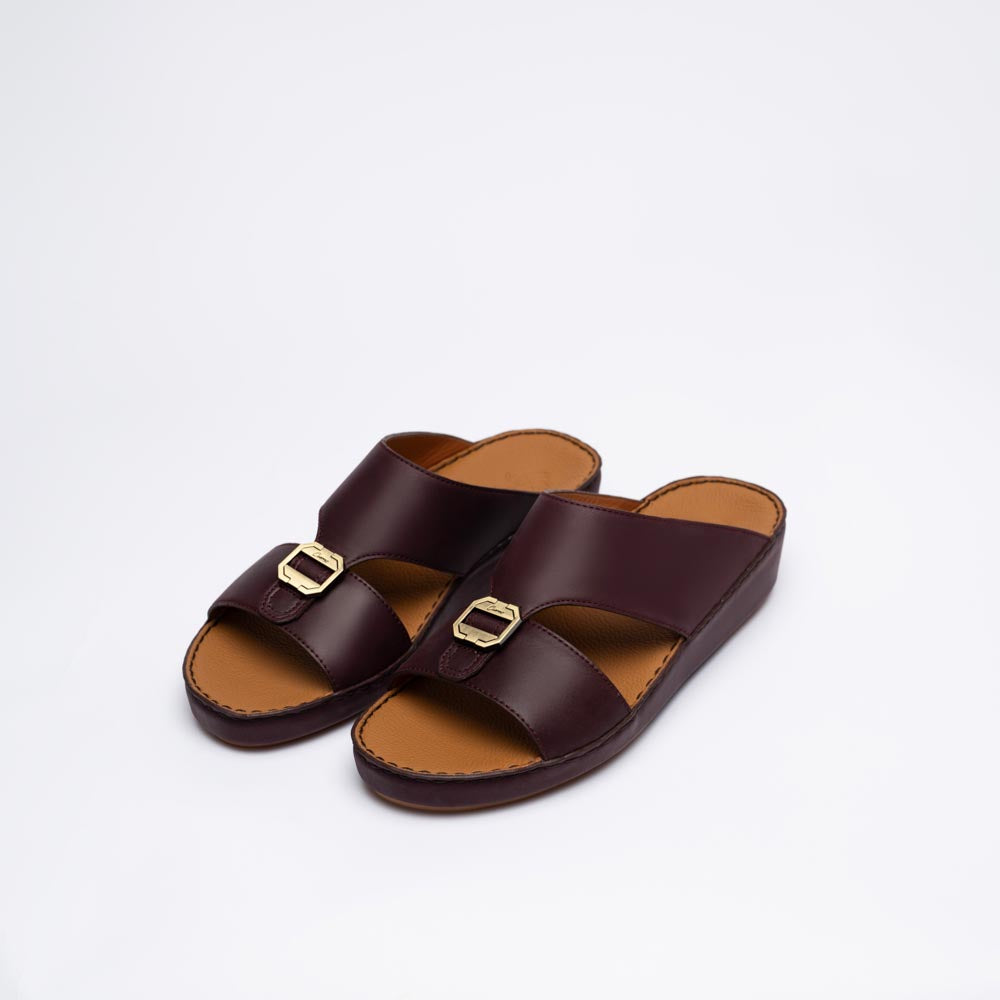 CSI-220-Maroon Arabic Male Sandals