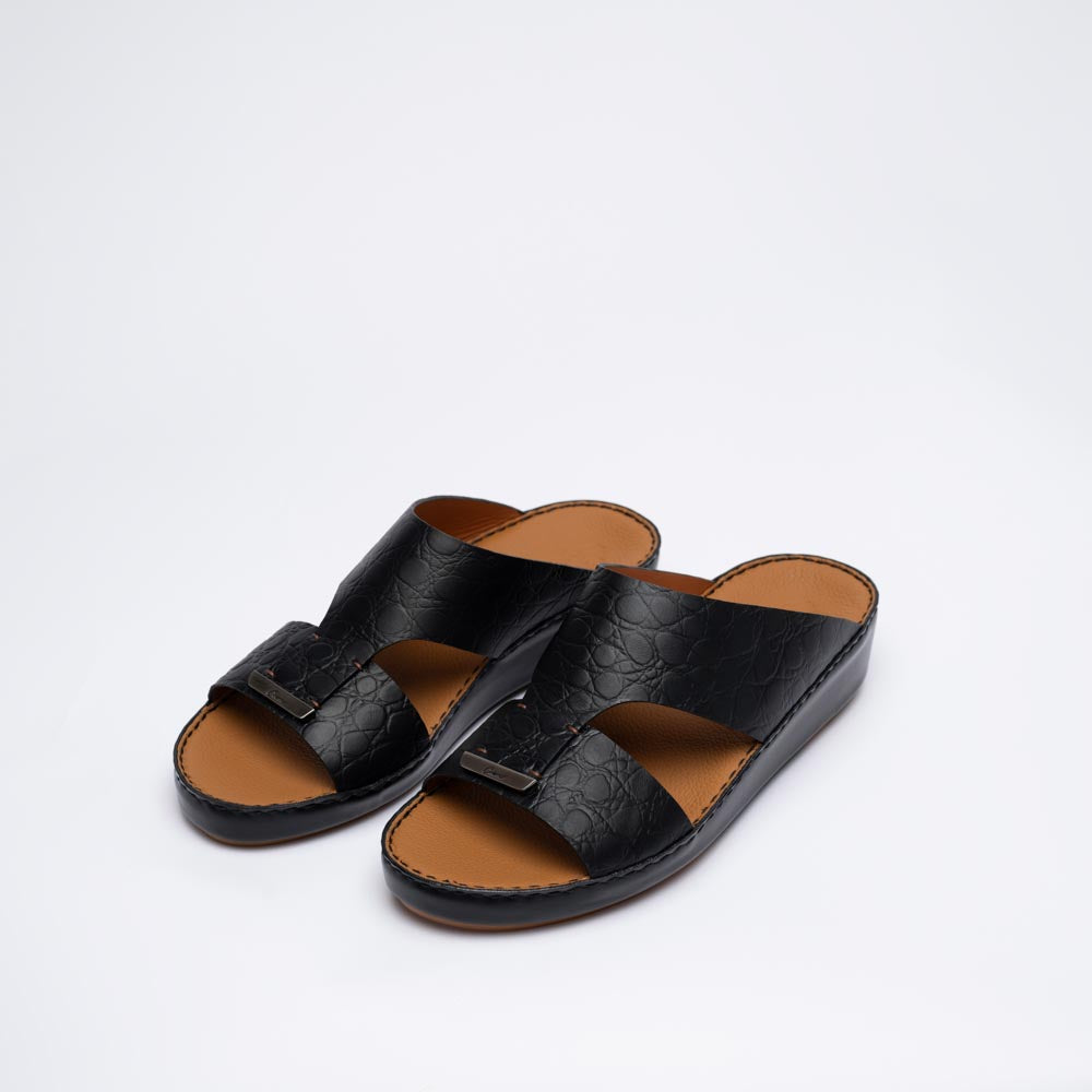 CSI-224-Black Arabic Male Sandals