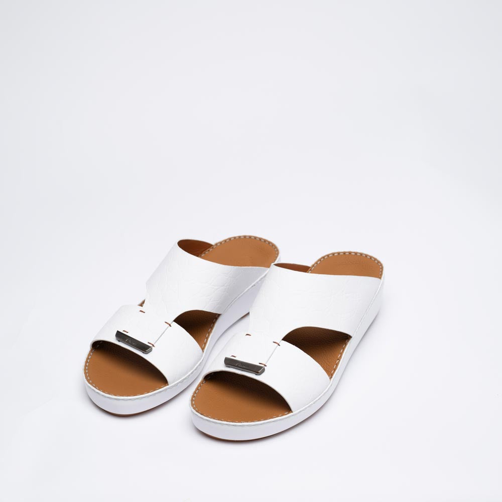 CSI-224-White Arabic Male Sandals