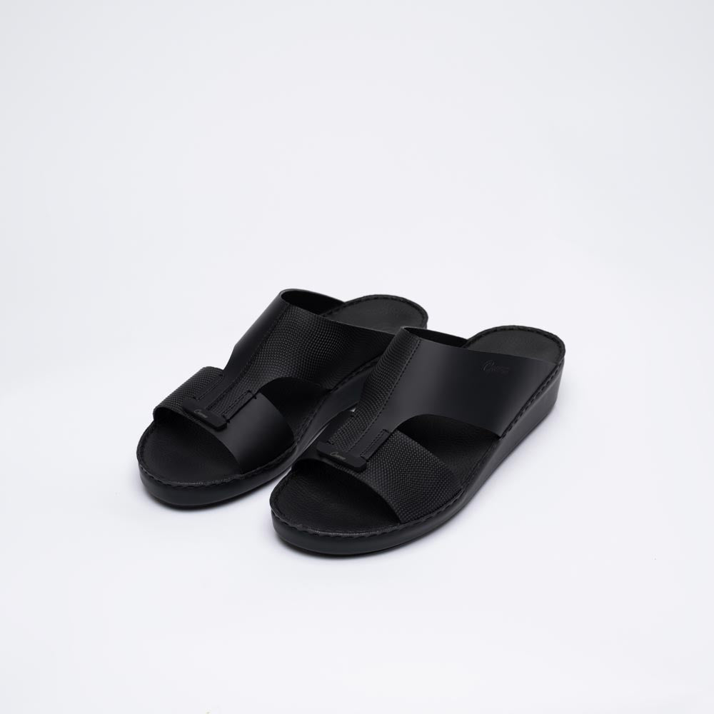 CSI-225-Black Arabic Male Sandals