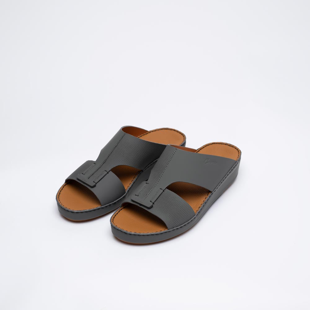 CSI-225-Dark Grey Arabic Male Sandals