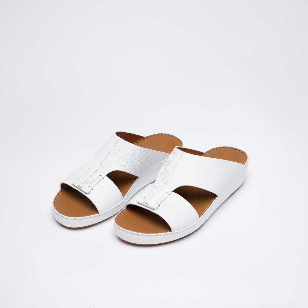 CSI-225-White Arabic Male Sandals