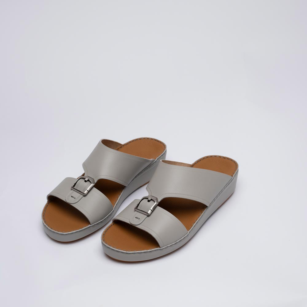 CSI-229-Light Grey Arabic Male Sandals