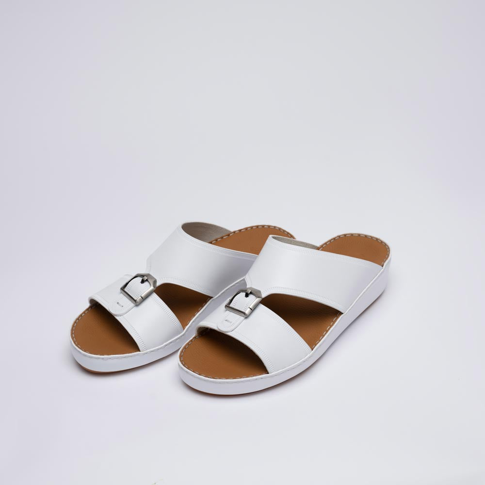 CSI-229-White Arabic Male Sandals