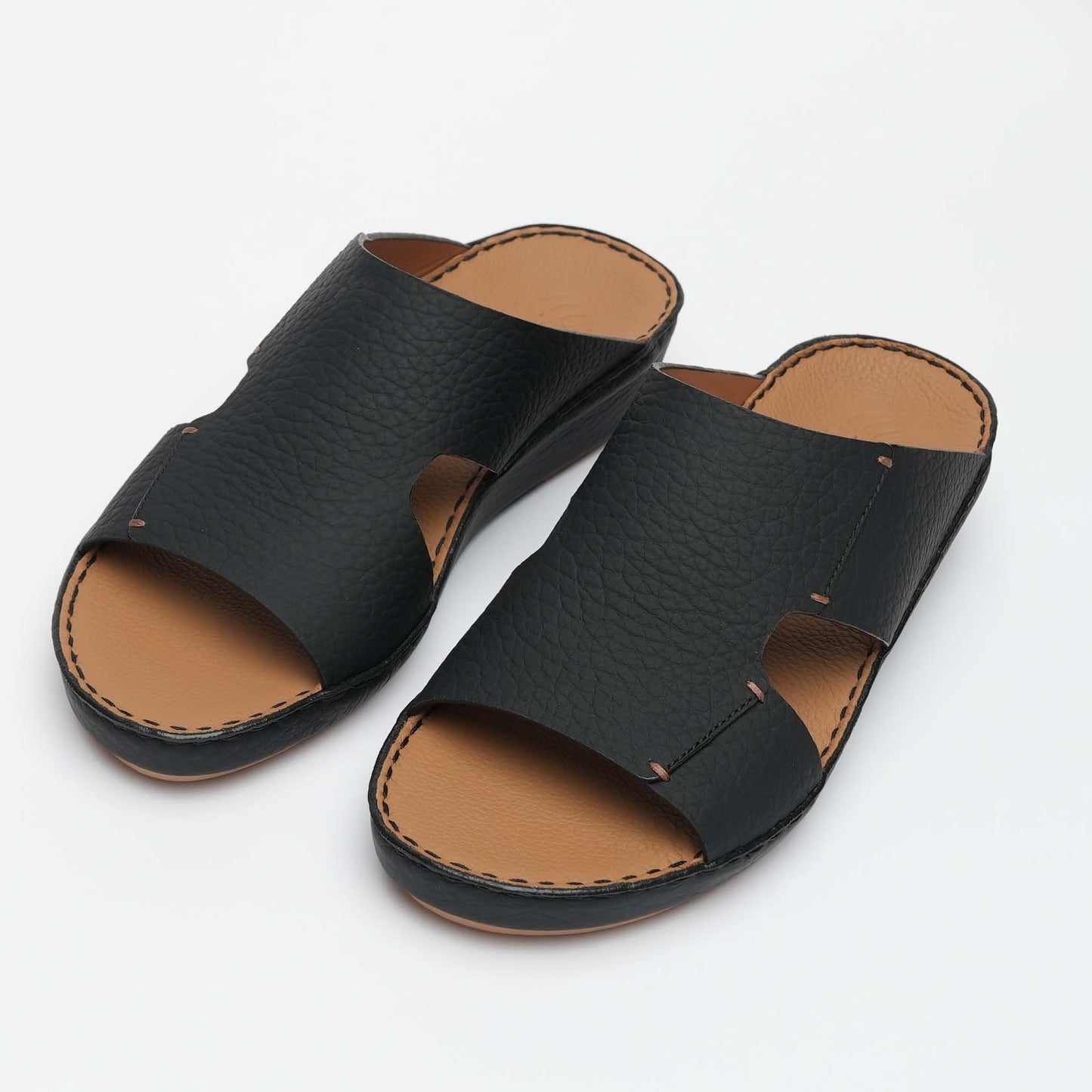 CSI-233-Black Arabic Male Sandals