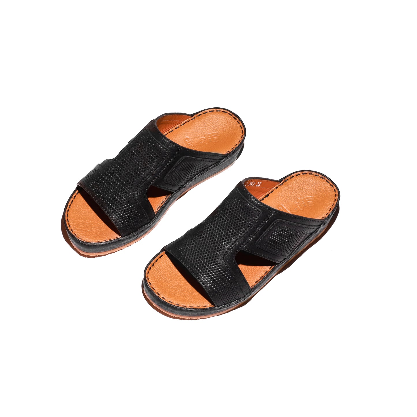 243-Black Arabic Male Sandals New Arrivals
