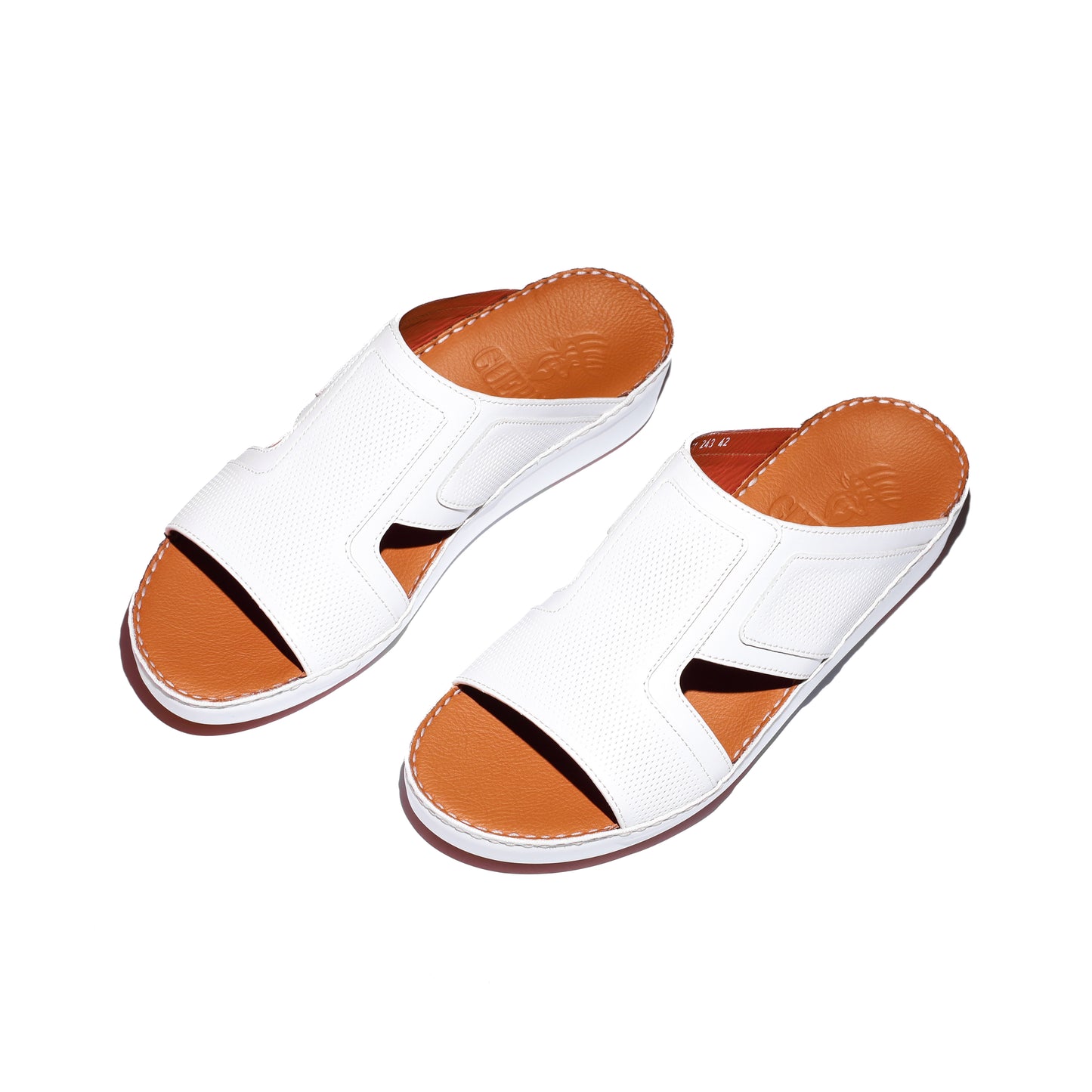 243-White Arabic Male Sandals New Arrivals