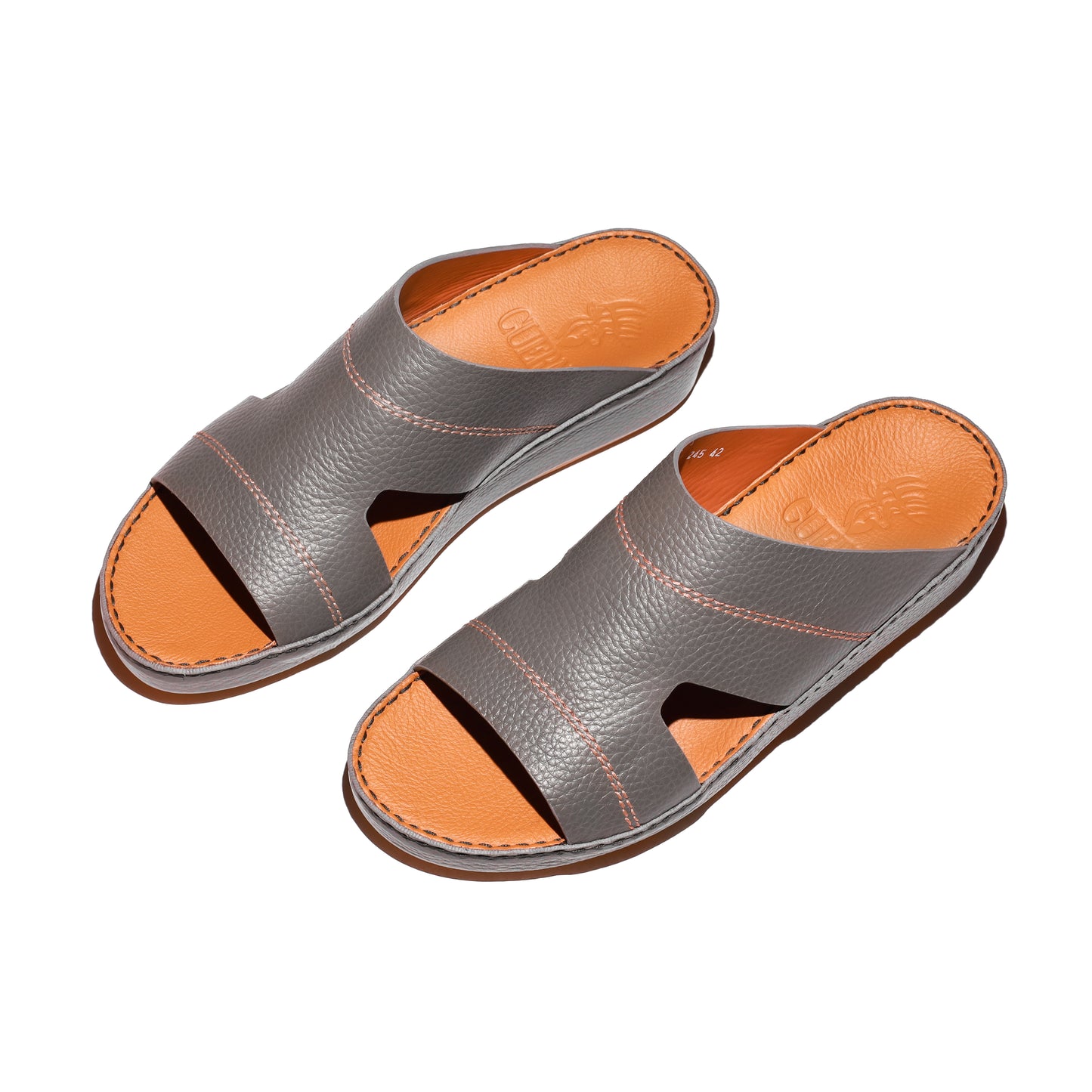 245-Dark Grey Arabic Male Sandals New Arrivals