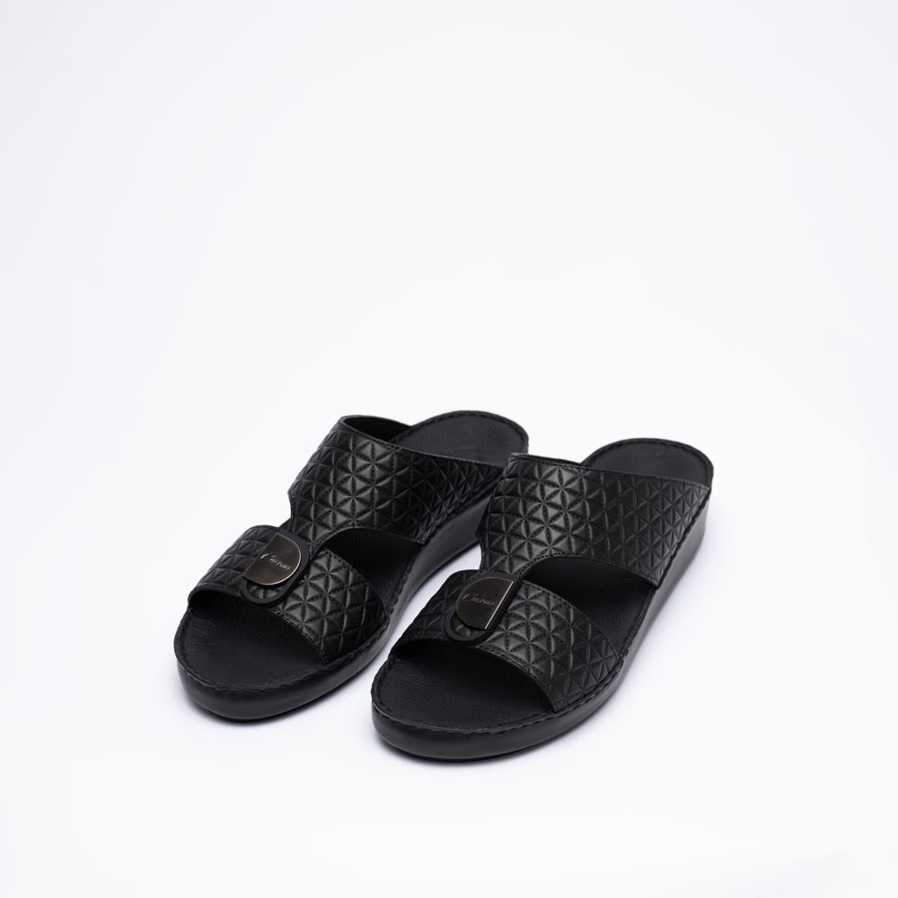 CSI-217-Black Arabic Male Sandals