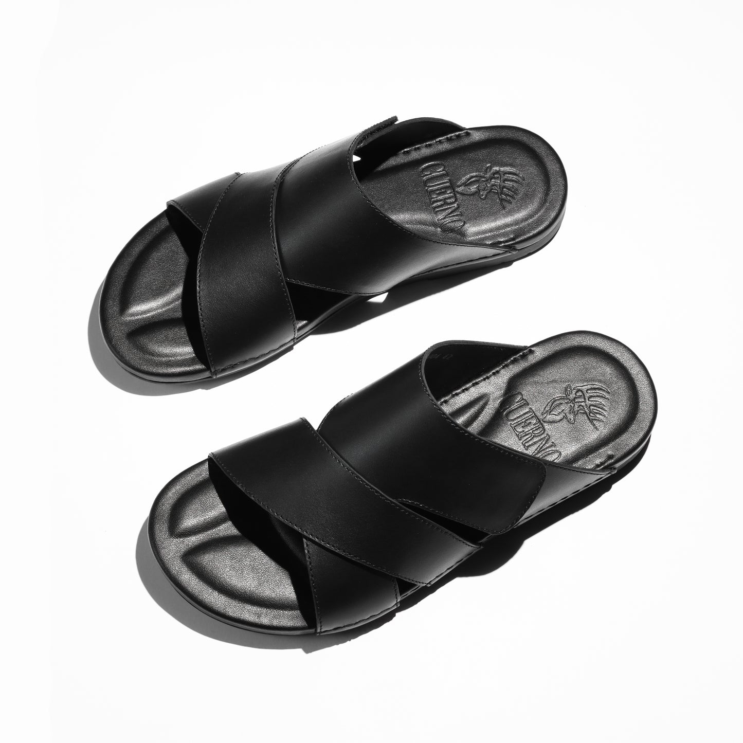 01004-Black Arabic Male Sandals Flat Sole New Arrivals
