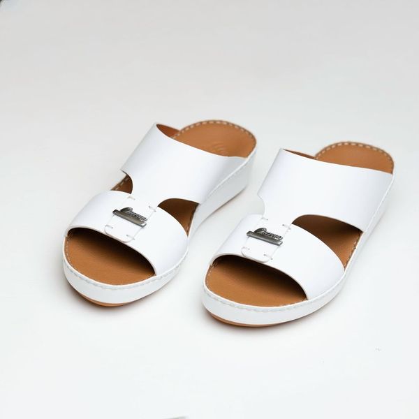 CSI-234-White Arabic Male Sandals
