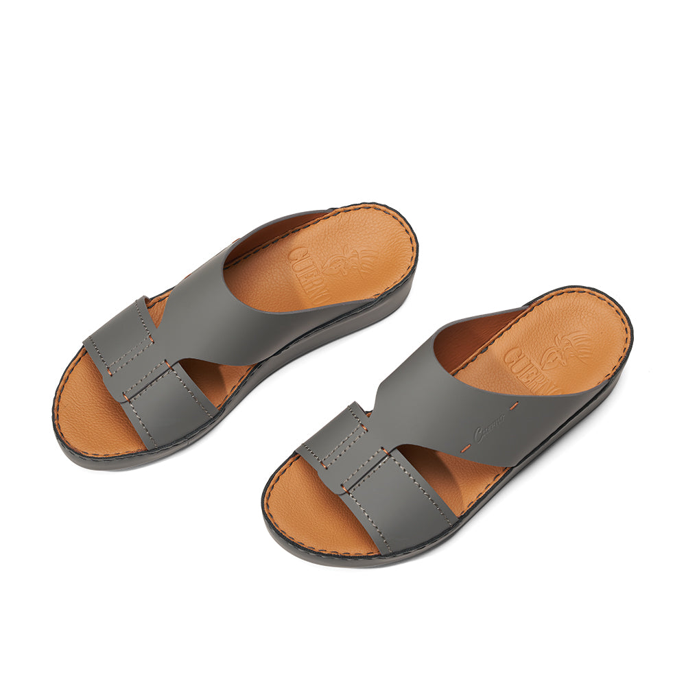CSI-192-Dark Grey Arabic Male Sandal