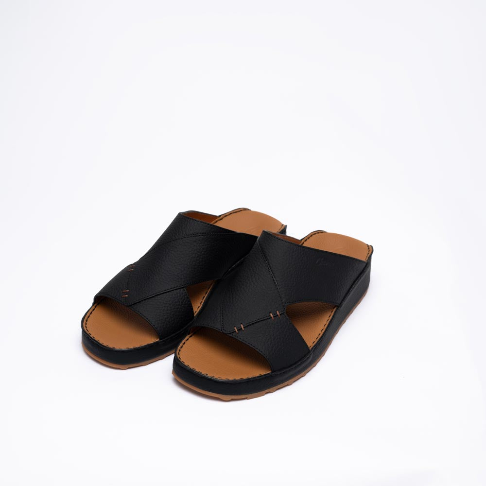 0219-Black Arabic Male Sandals NEW ARRIVAL