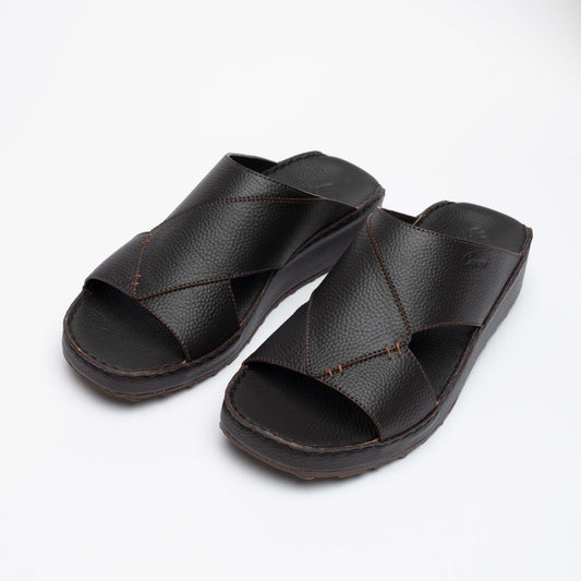 0219-Brown Arabic Male Sandals New Arrivals