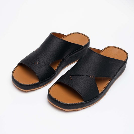 0221-Black Arabic Male Sandals New Arrivals