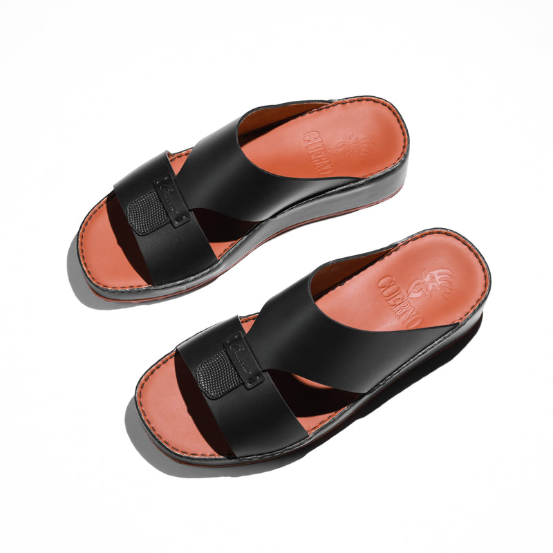 0226-Dark Grey Arabic Male Sandals New Arrivals