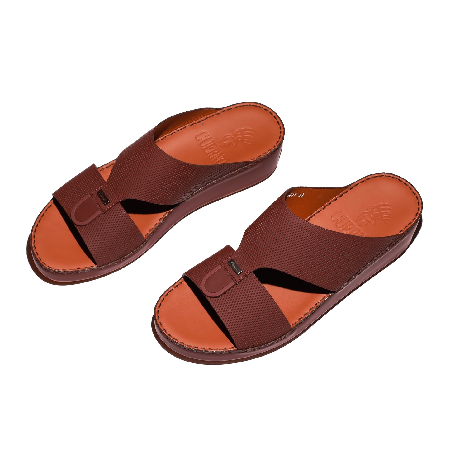 04007-Marron Arabic Male Sandals New Arrivals