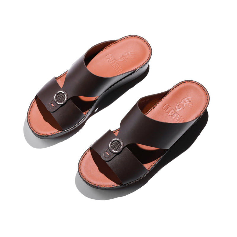 04010-Marron Arabic Male Sandals New Arrivals