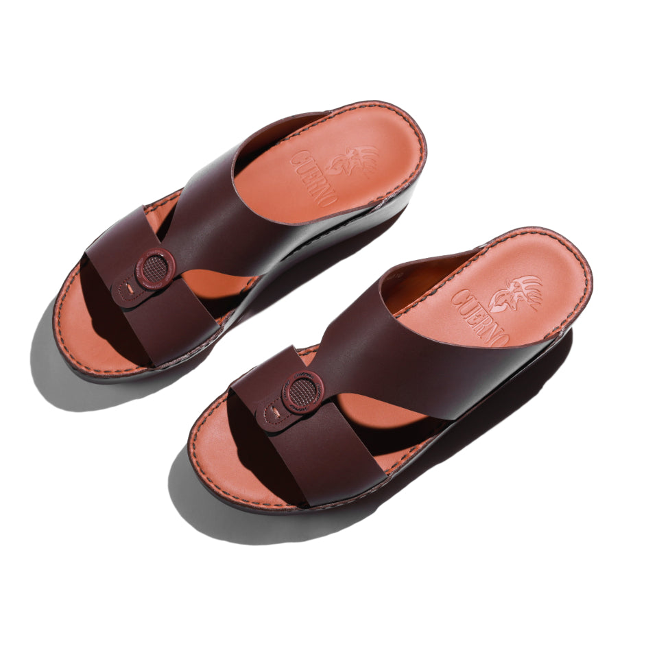 04010-Marron Arabic Male Sandals New Arrivals
