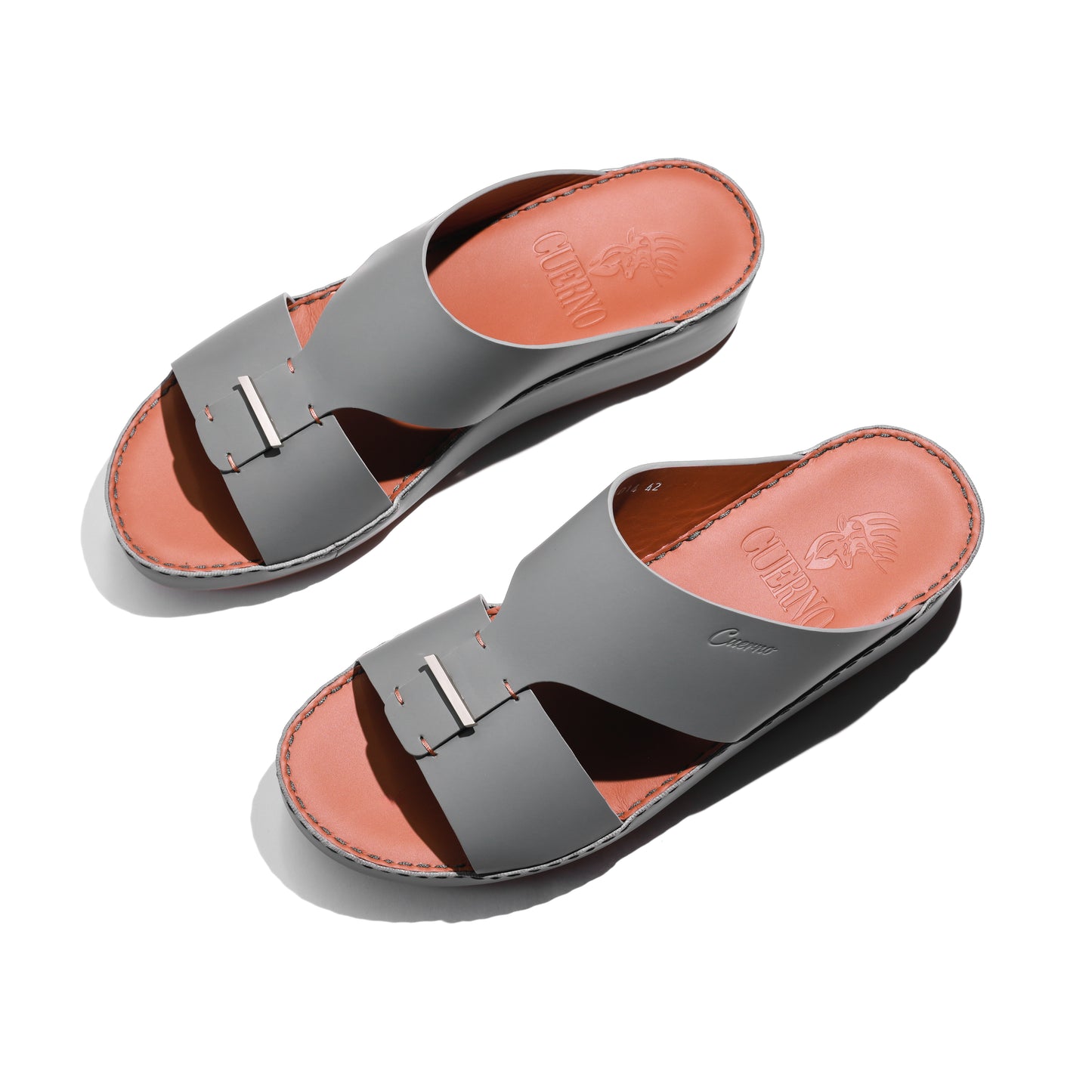 04014-Dark Grey Arabic Male Sandals New Arrivals