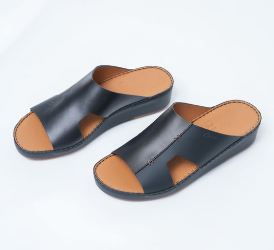 CS1-114-Black Arabic Male Sandal