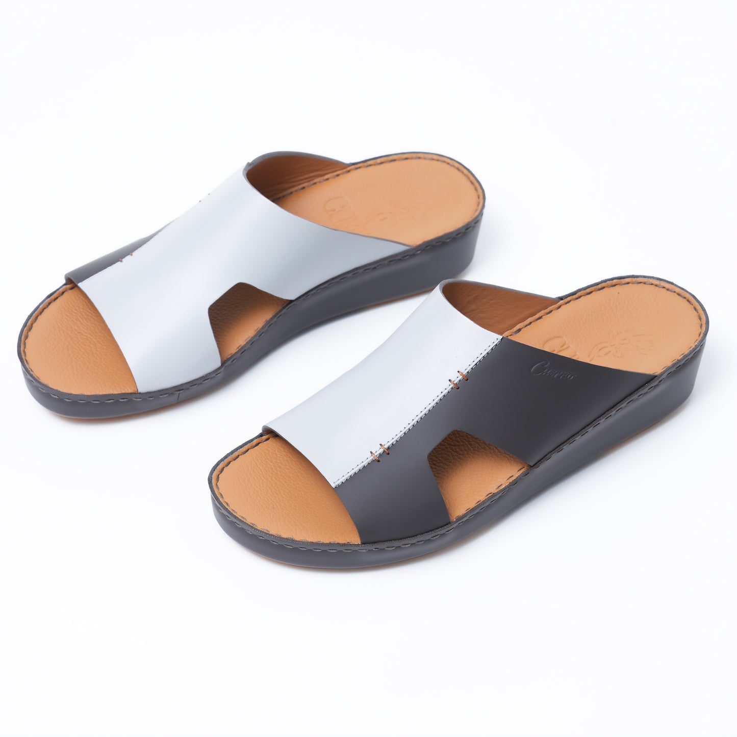 CS1-114-Lt.Grey/Brown Arabic Male Sandal