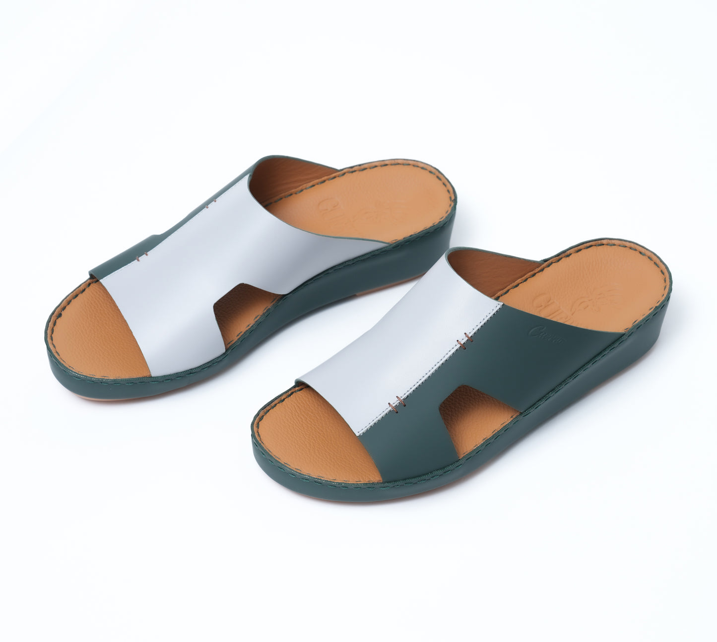 CS1-114-Lt.Grey / Cypress Green Arabic Male Sandal