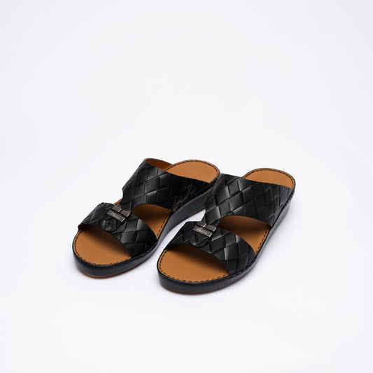 219-Black Arabic Male Sandals NEW ARRIVALS
