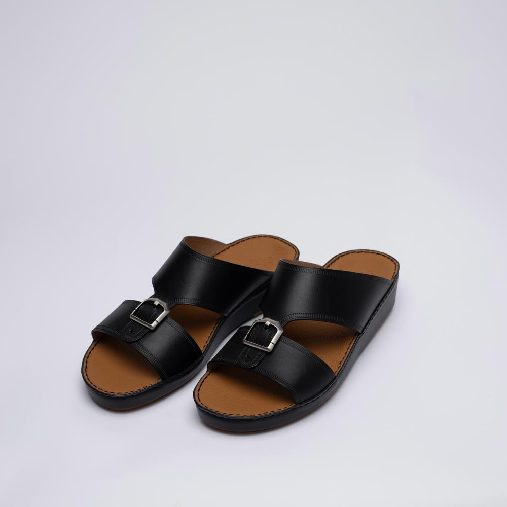 229-Black Arabic Male Sandals NEW ARRIVALS