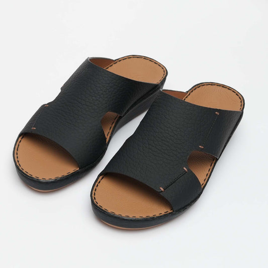 239-Black Arabic Male Sandals New Arrivals