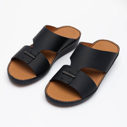 234-Black Arabic Male Sandal New Collection