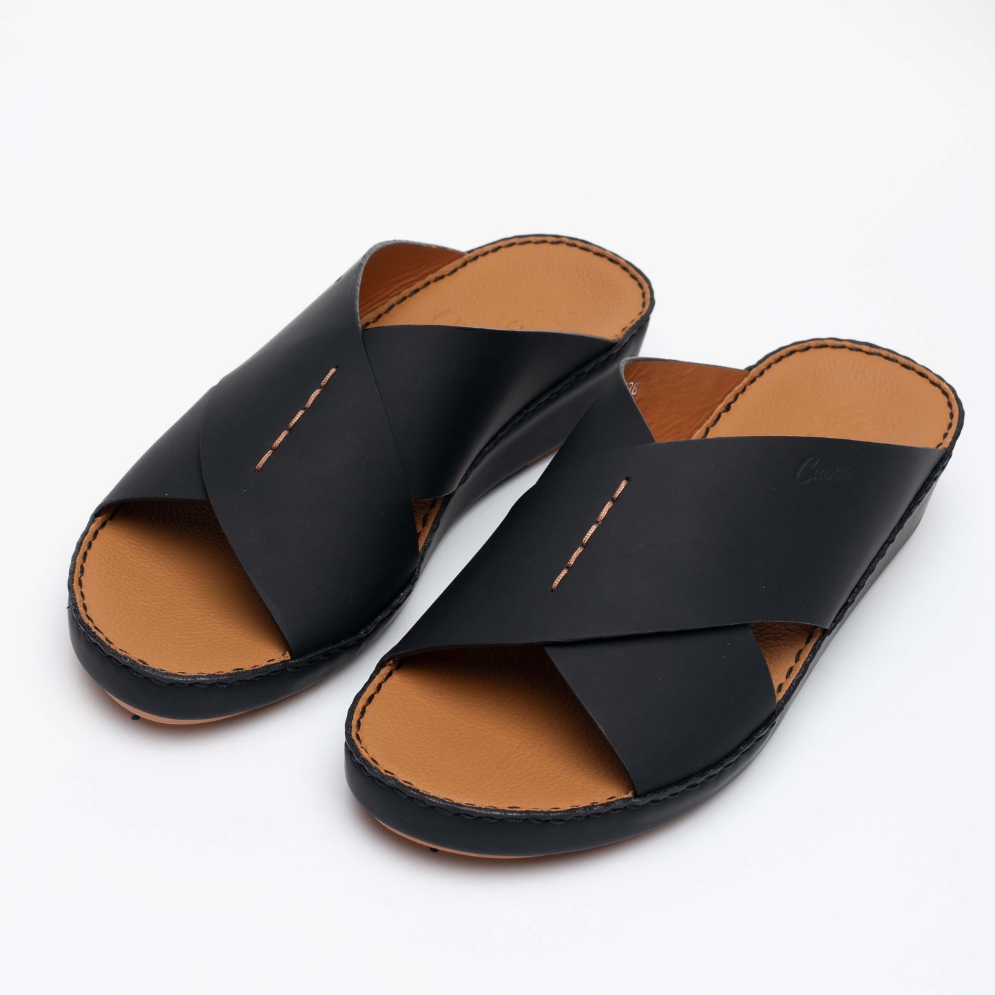 238-Black Arabic Male Sandals New Arrivals
