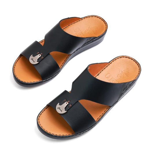 250-Black Arabic Male Sandals New Arrivals