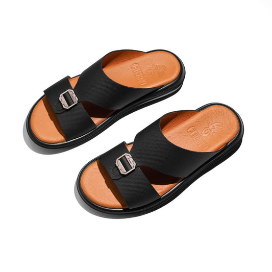 808037-Black Arabic Male Sandals New Arrivals