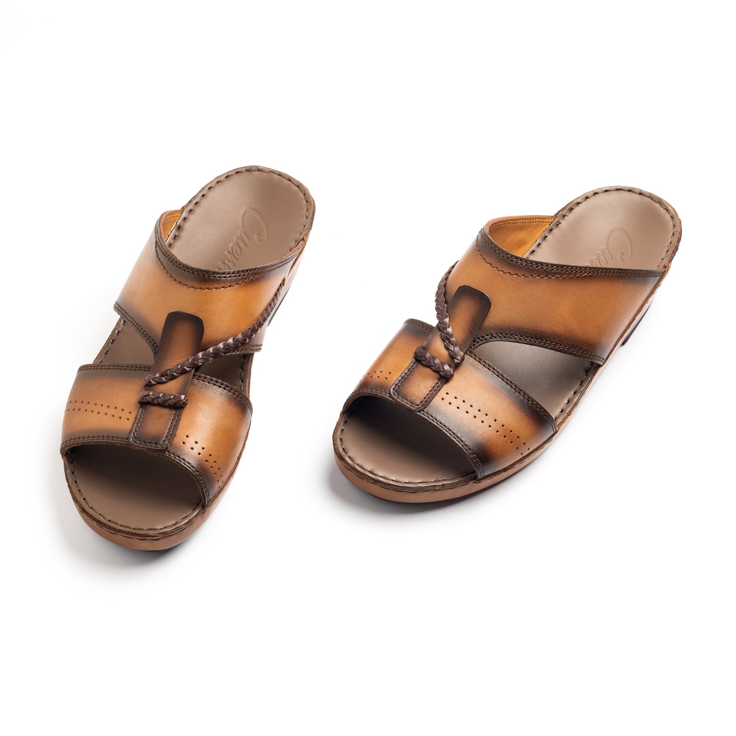 CS4-001- Arabic Male Hand Painted Leather Sandal New Arrivals