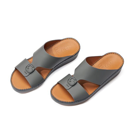 CS1-151 Dark Grey Arabic Male Sandals