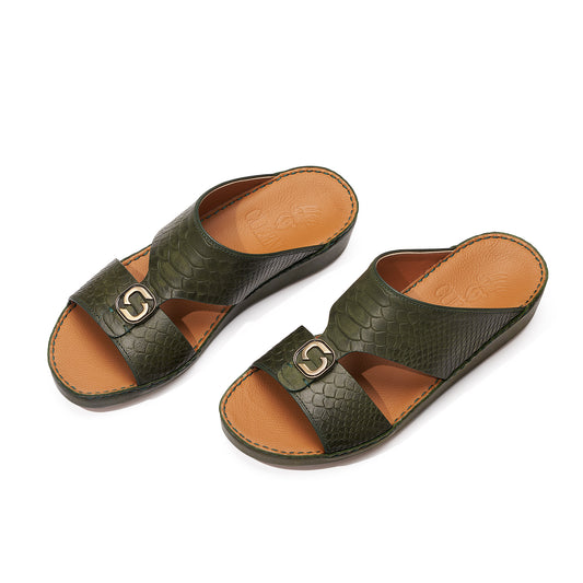 CS1-122 Cypress Green Arabic Male Sandals