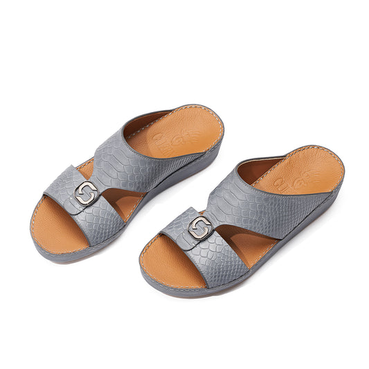 CS1-122 Grey Arabic Male Sandals