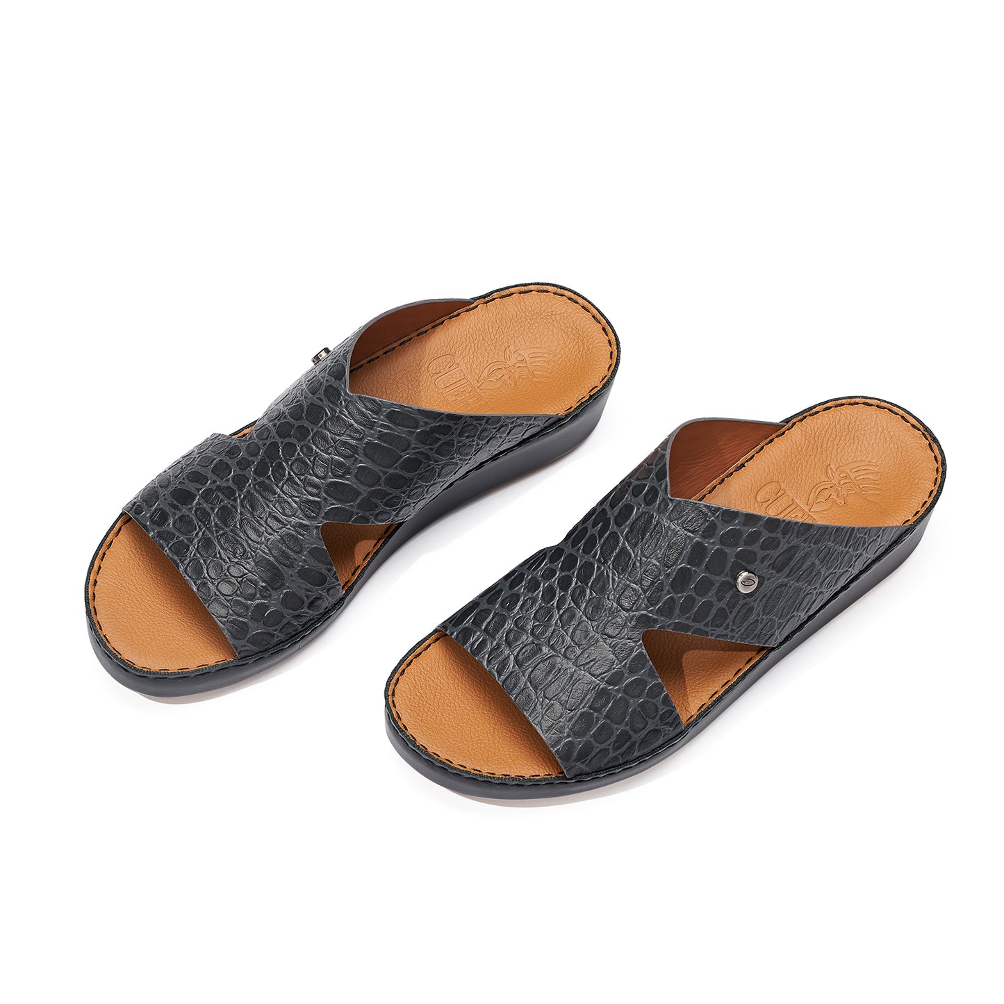 CS1-142 Dark Grey Arabic Male Sandals